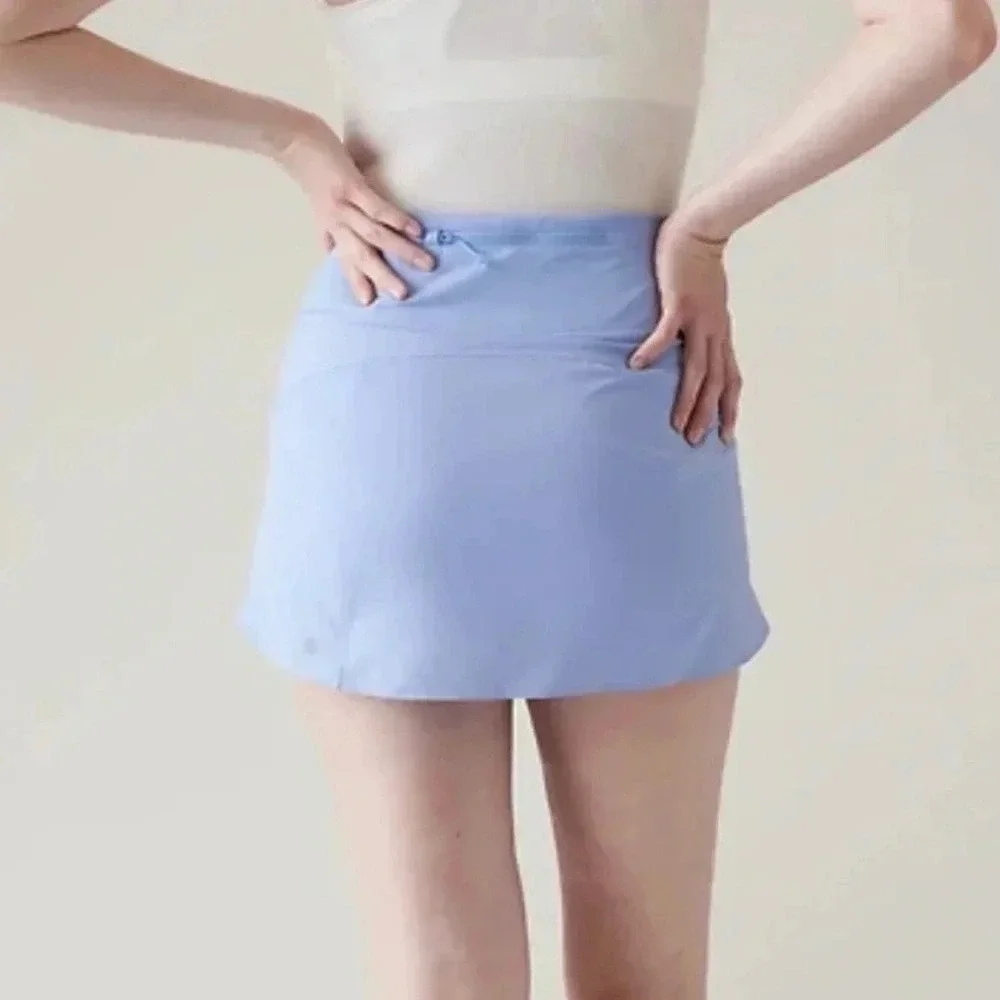 Athleta Run With It 16 Skort Light Blue Periwinkle XS‎ Running Tennis Skirt